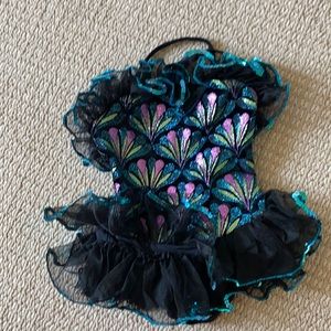 Tutu dress for ice skaters with metallic